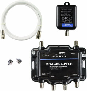 Arris 4-Port Bi-Directional Cable TV Amplifier Splitter Signal Booster