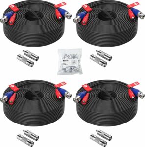 ZOSI 100 feet 2-in-1 Power Cable – 4 Pack